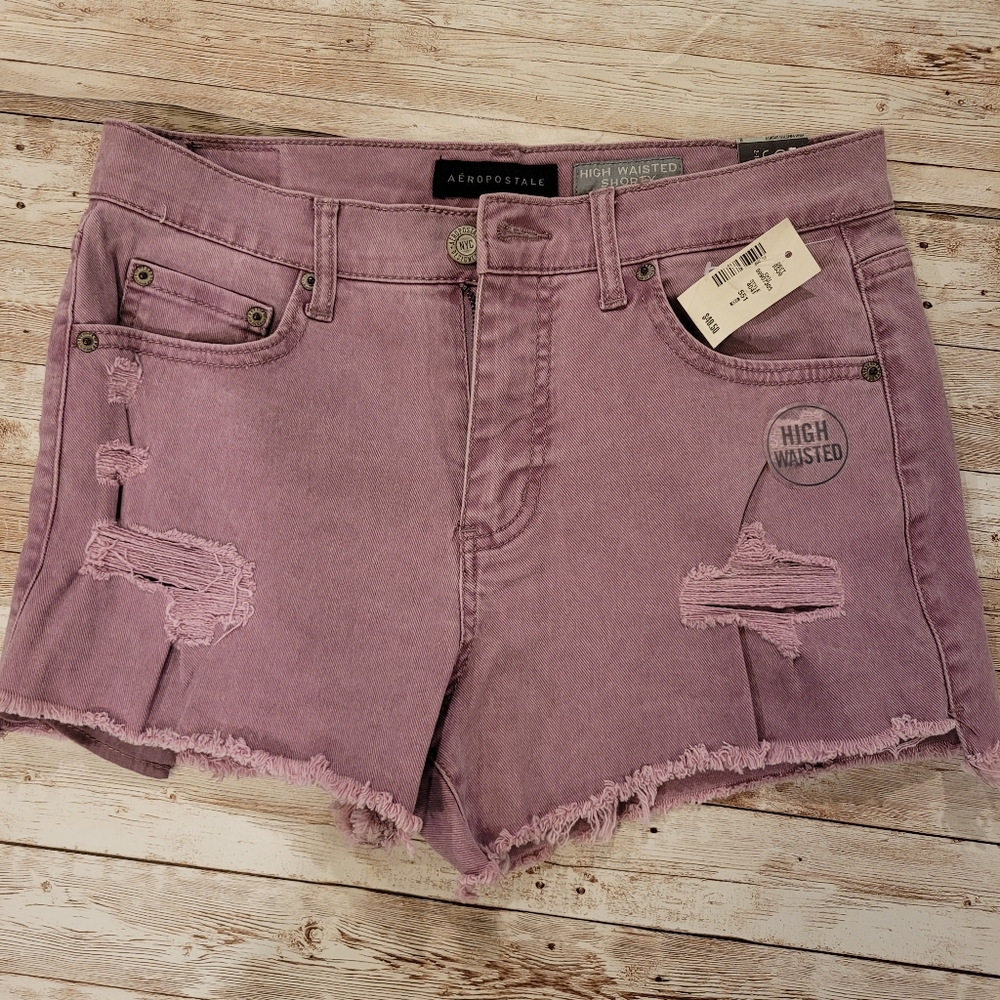 Aero high waisted shorty shorts size 8 brand new with tags